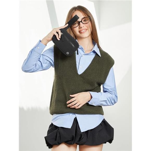 Womens Wristlet Wallet Quilted RFID Nylon Zipper Travel Purse Small Handbag - Picture 5 of 7